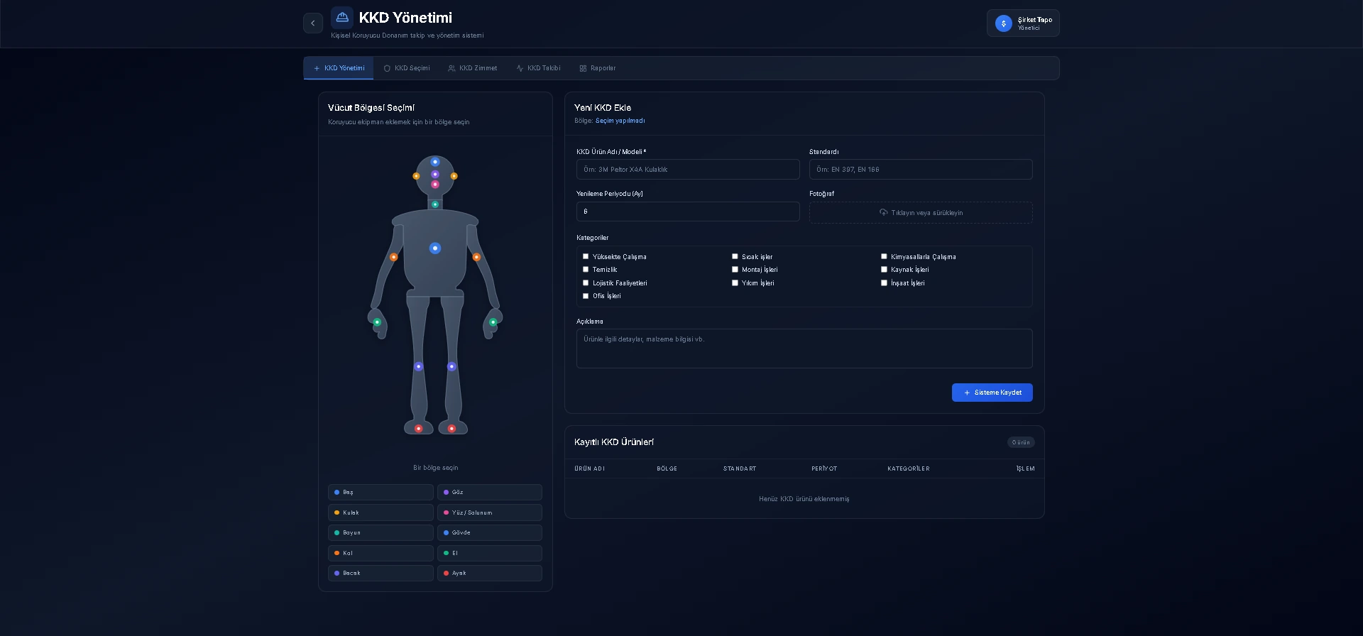 KKD seçimi ekran görüntüsü