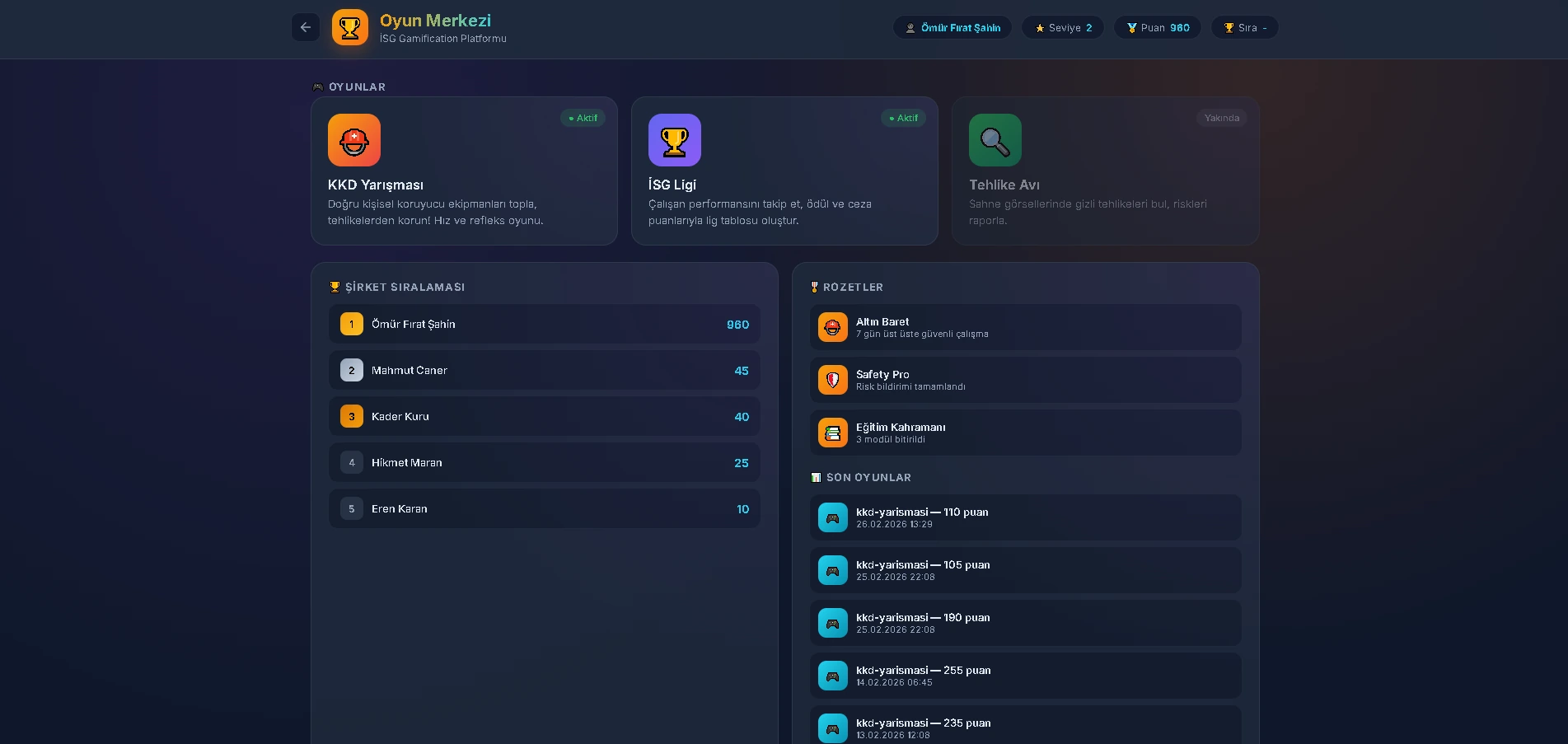 Oyunla öğrenme ekran görüntüsü